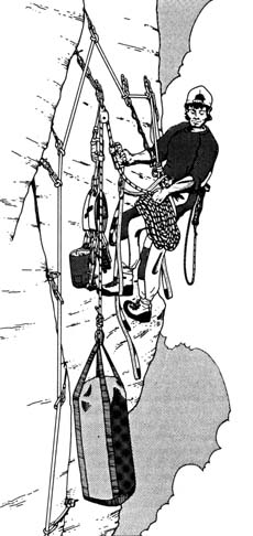 Катерене на големи стени - Извличане и събиране на инвентара