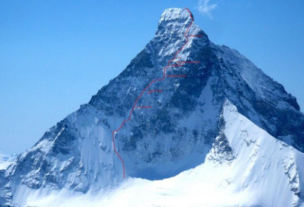 Биелецки, Чех и Текиели по северната стена на Матерхорн през зимата