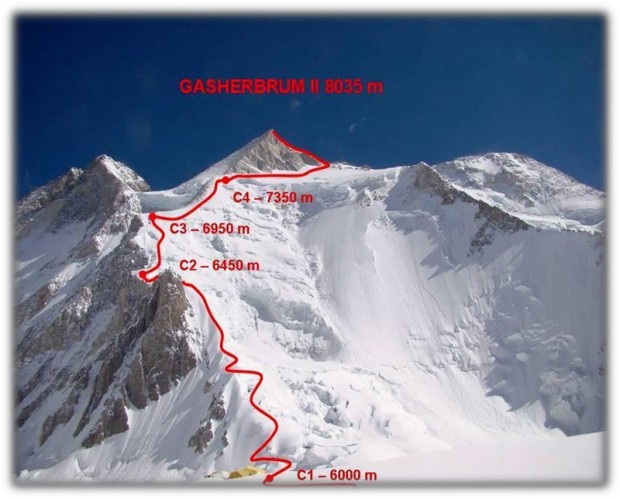 Седем души на Гашербрум-2 – само един без кислород
