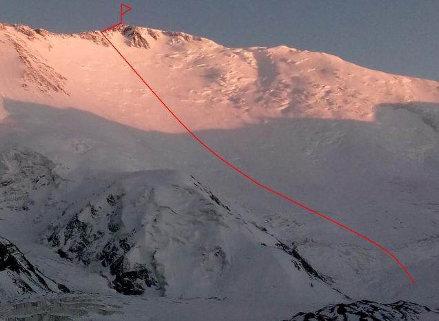 На пик Авицена (7134 м) през зимата