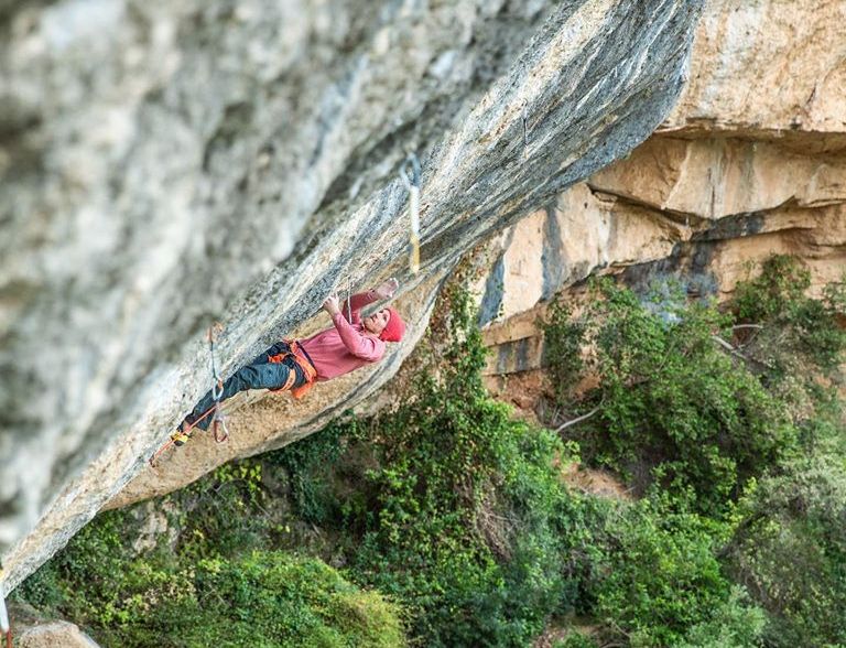 Якоб Шуберт с флаш на  8с+/9a в Маргалеф