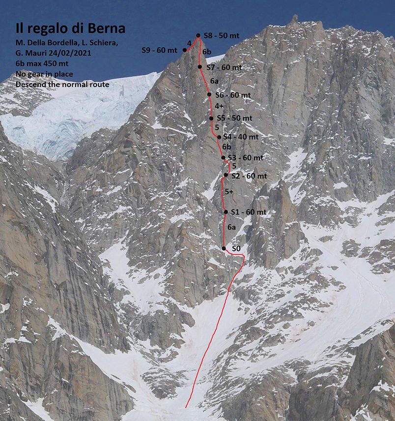 Нов маршрут в памет на Матео Бернаскони на Гранд Жорас
